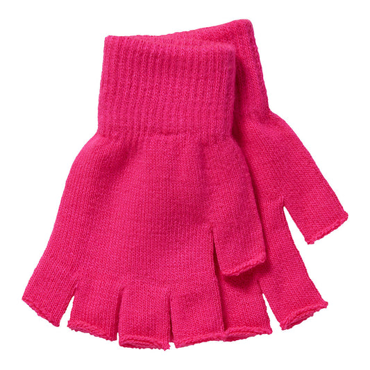 Mitaines laine enfant Rose fluo OS