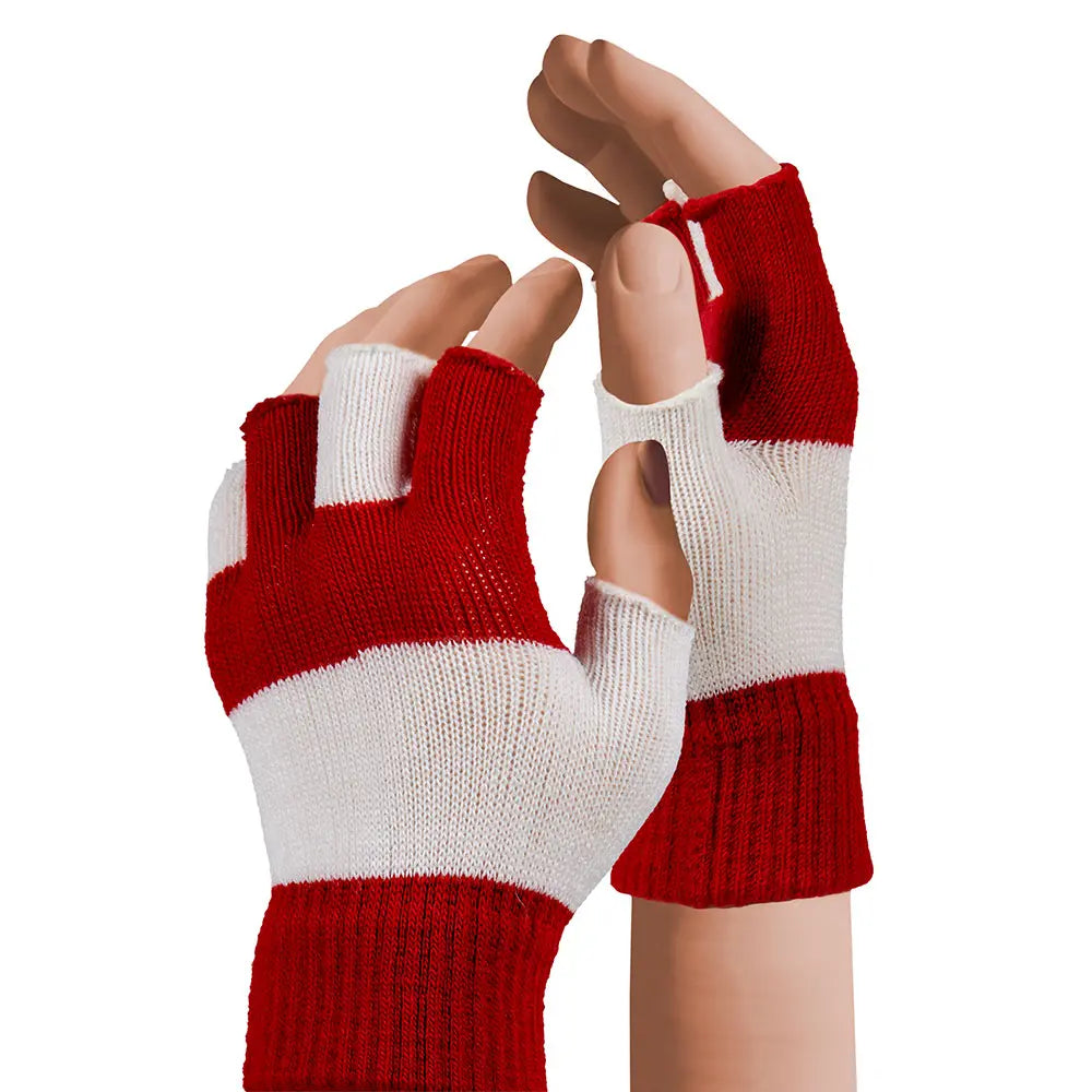 Mitaines laine enfant Rouge/Blanc OS