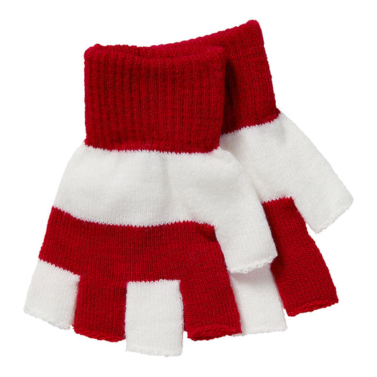 Mitaines laine enfant Rouge/Blanc OS