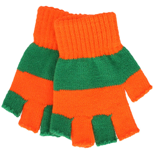 Mitaines laine enfant Orange/Vert OS