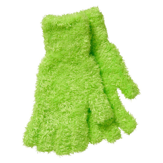 Mitaines peluche Vert fluo OS