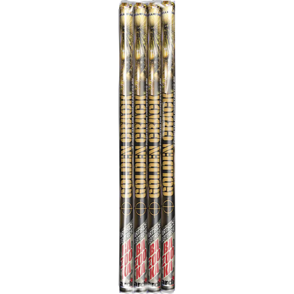 BAZOOKA® GOLDEN CRACK -  Calibre 20 mm - 7 comètes crépitantes or