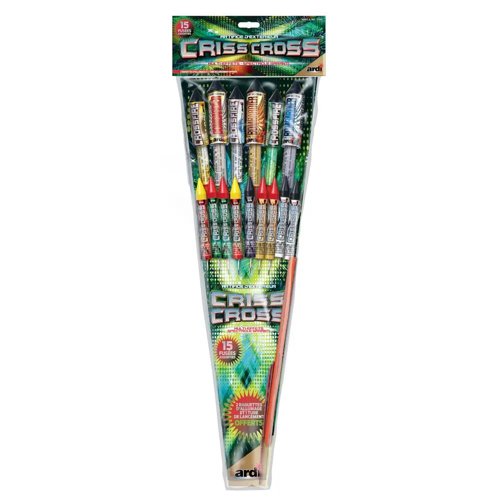 Sachet 15 Fusées Criss Cross