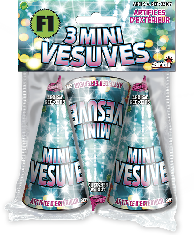 3 mini vesuves