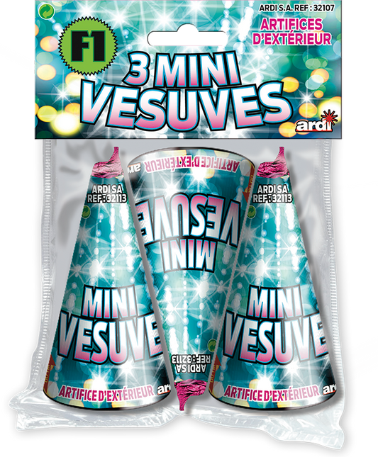 3 mini vesuves