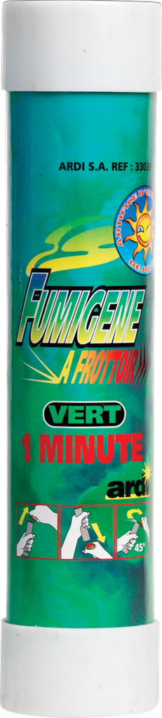 TUBE FUMIGENE A FROTTOIR 1 MN VERT