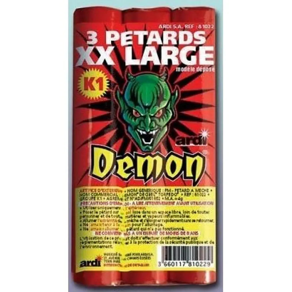 3 Pétards Démon® XX LARGE