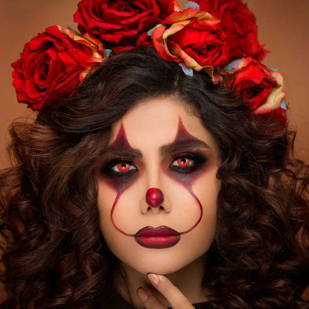 Lentilles Devil Eyes (Yeux de Démon) - Rouge et noir - 1 jour