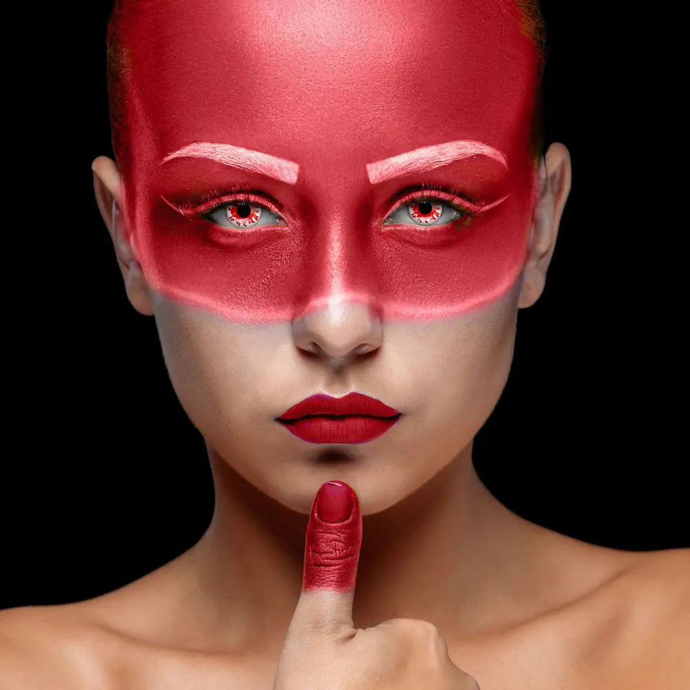 Lentilles Bloody Mary (Sanglante Marie) - Rouge et blanc - 1 jour