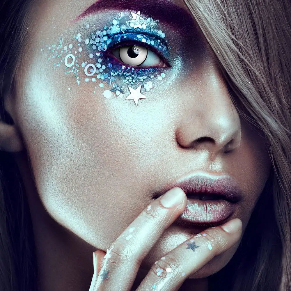 Lentilles Sugar Skull (Crâne Sucré) - Blanc - 1 jour