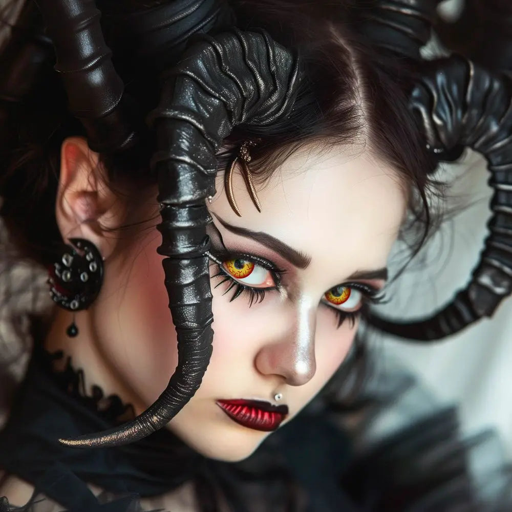 Lentilles Hellfire (Feu de l’Enfer) - Rouge et jaune - 1 jour