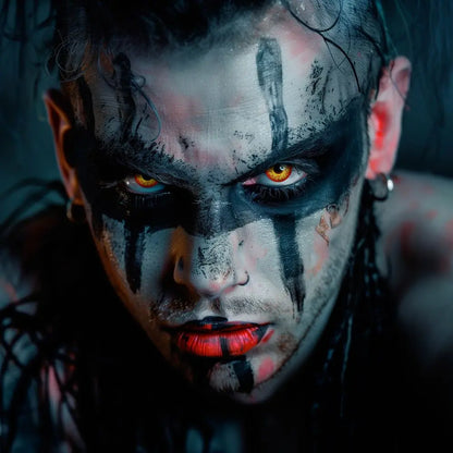 Lentilles Hellfire (Feu de l’Enfer) - Rouge et jaune - 1 jour