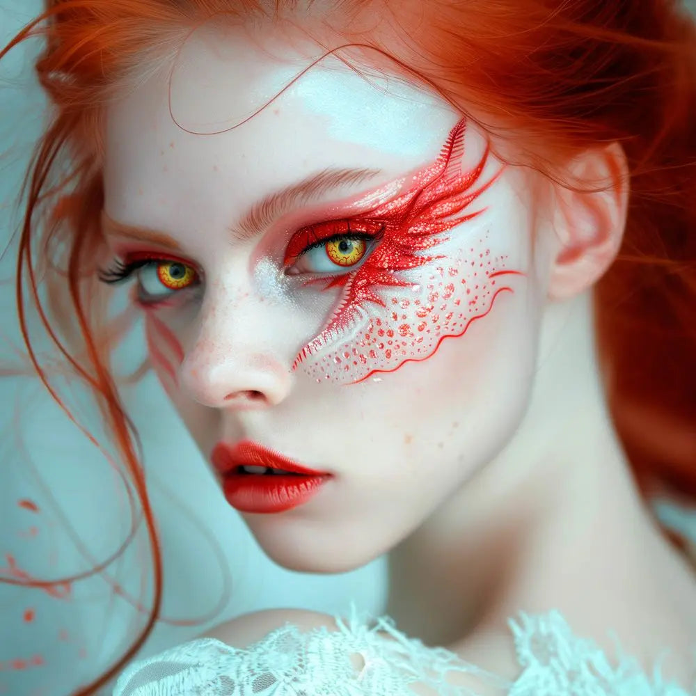 Lentilles Hellfire (Feu de l’Enfer) - Rouge et jaune - 1 jour