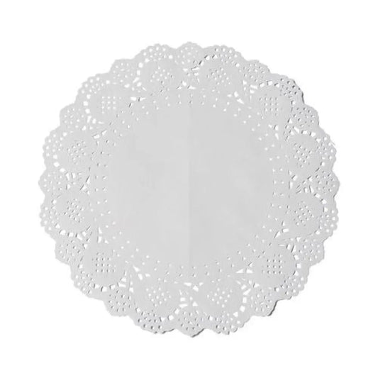 6 Napperons Dentelle Papier Blanc 26,5cm