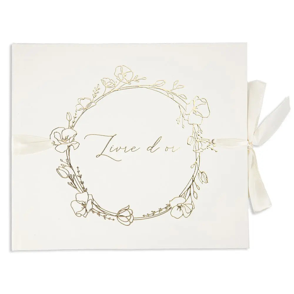 Livre d'Or Baptême embossé or avec ruban - 68 pages - 22 x 19 cm