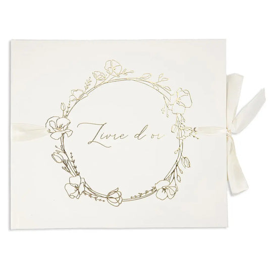 Livre d'Or Baptême embossé or avec ruban - 68 pages - 22 x 19 cm