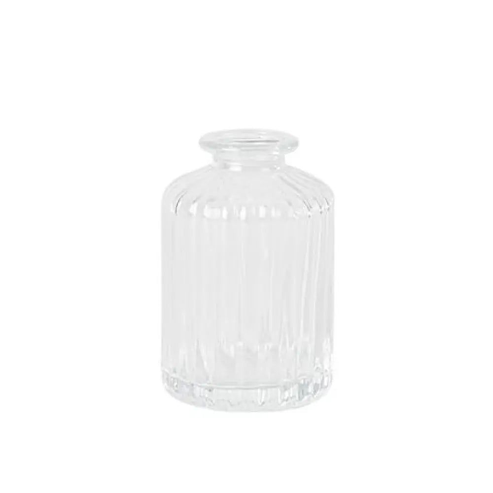 Vase Mathilde Verre Transparent Rainuré Ø6,5x10cm - 100ml