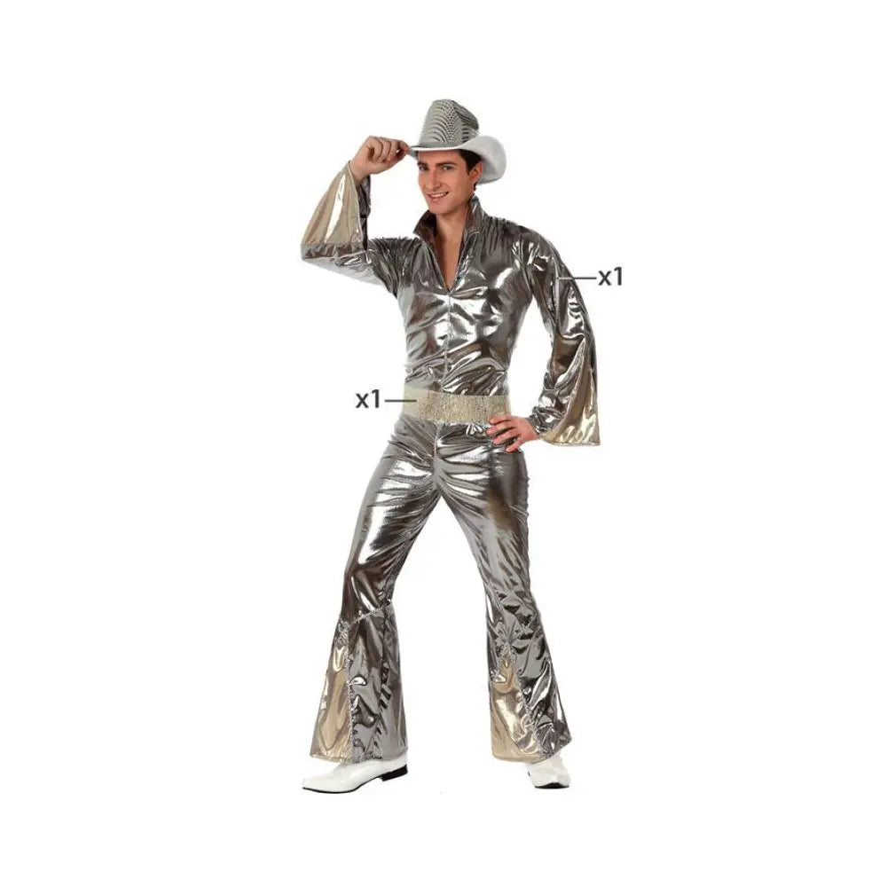 Costume Homme Disco Argenté - M-L