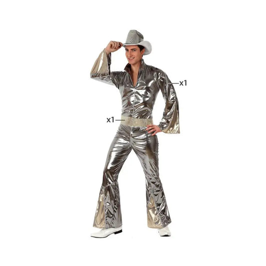 Costume Homme Disco Argenté - XL