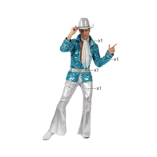 Costume Homme Disco Bleu - XL