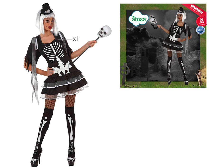 costume squelette XS/S