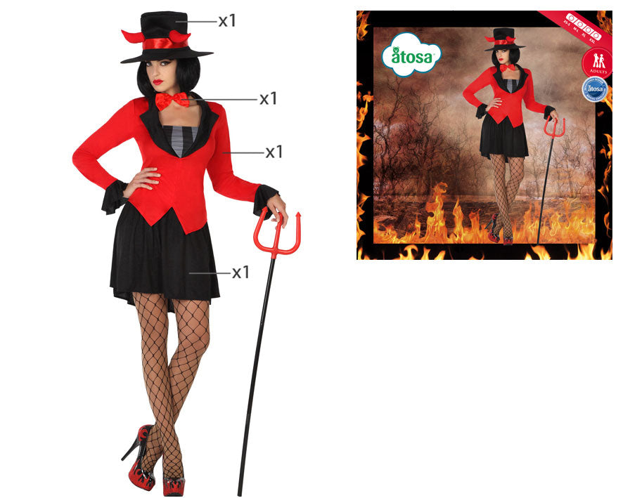 costume devil haut de forme XL