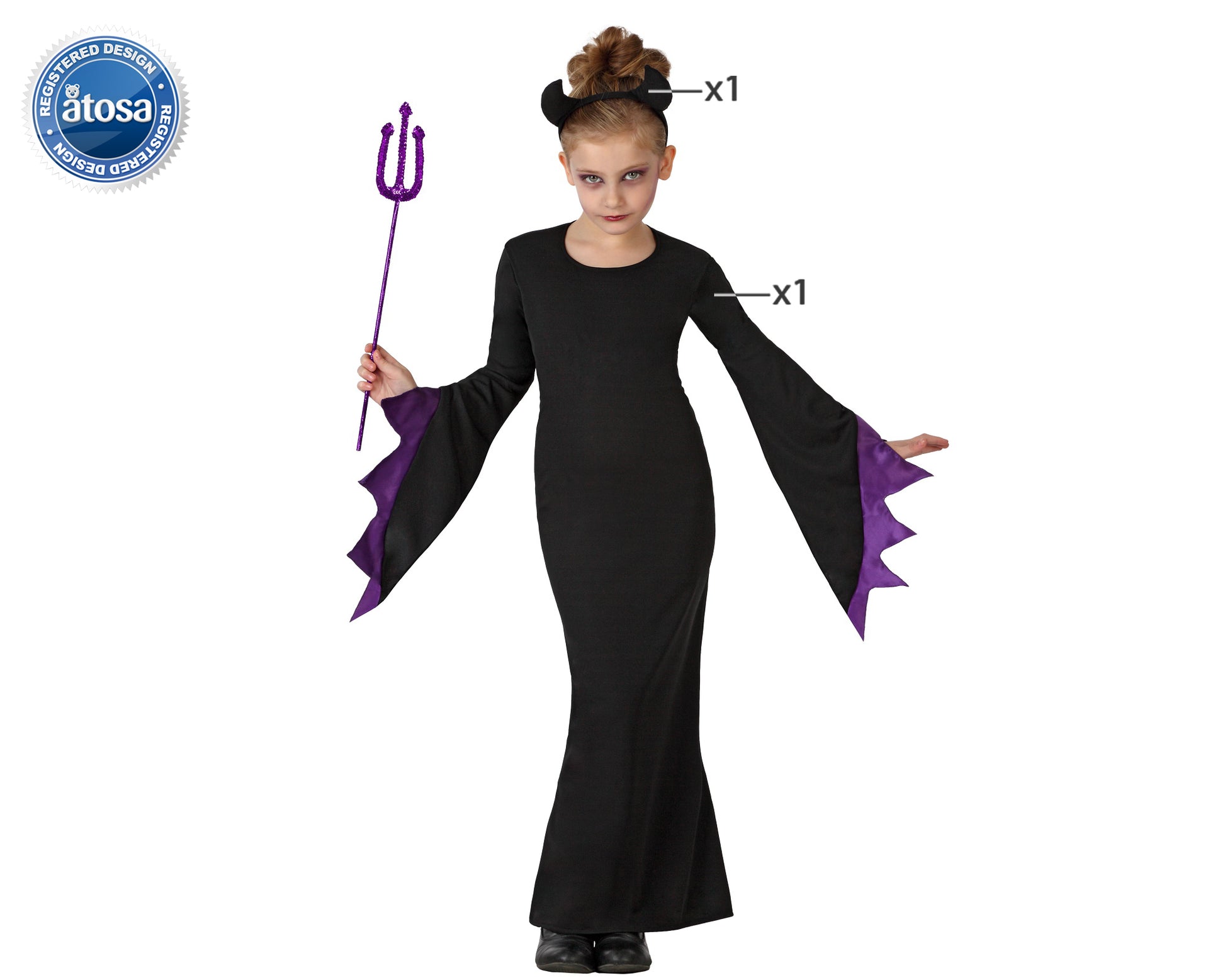 Déguisement vampire violet 5-6 ans