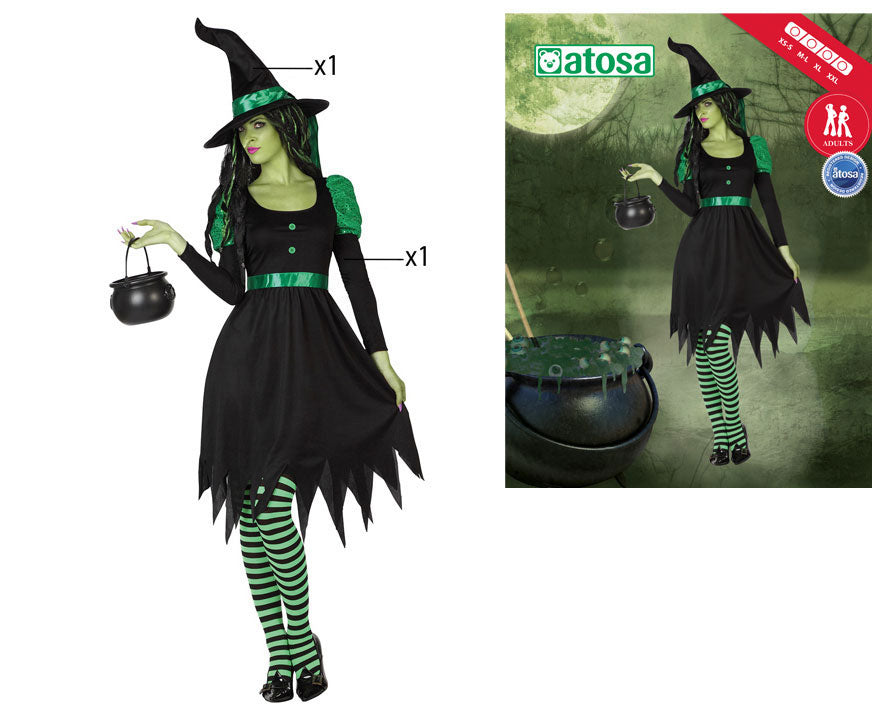 costume sorcière verte XS/S