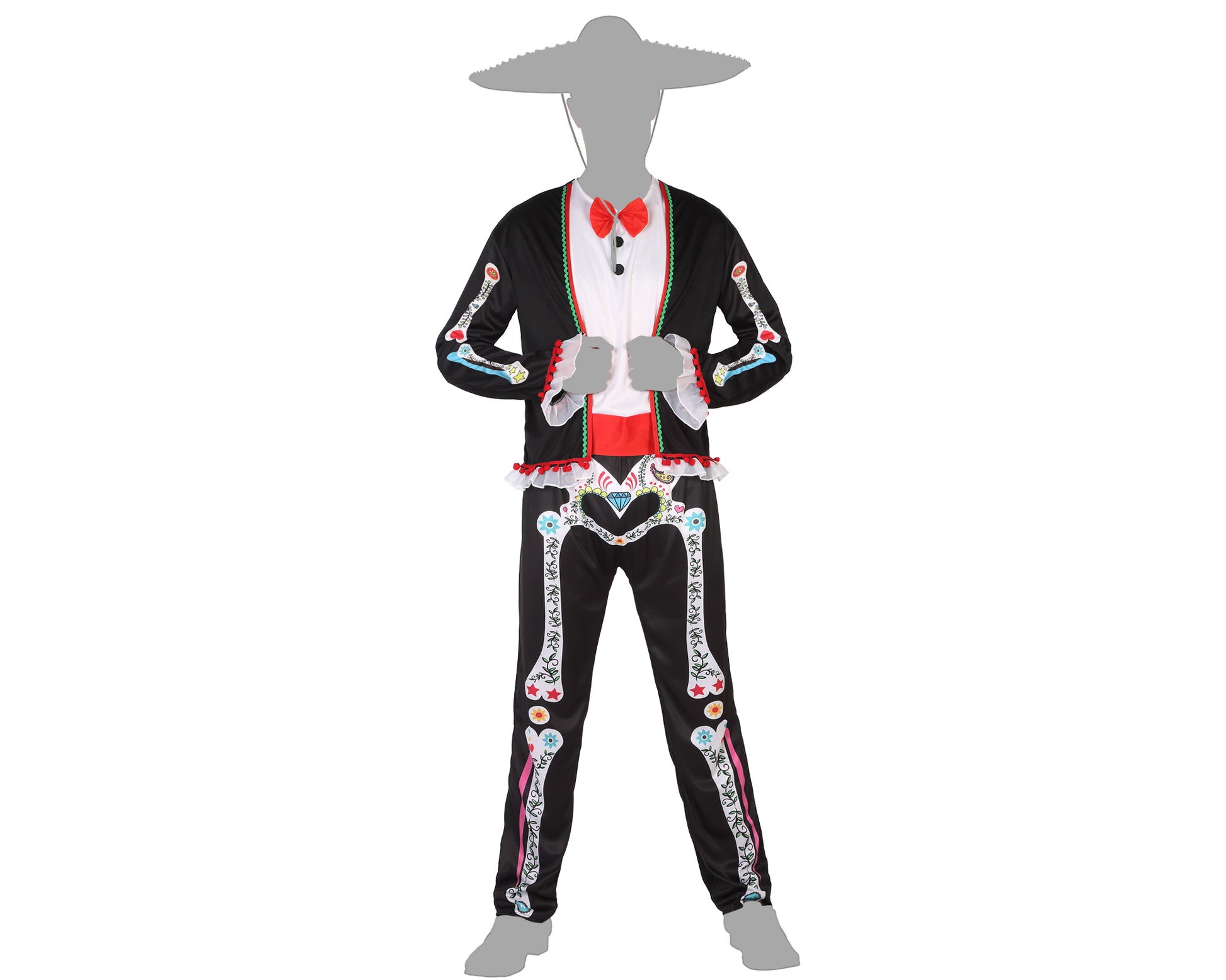 costume squelette méxicain M/L