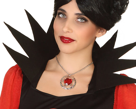 COLLIER HALLOWEEN SAPHIR ROUGE 43 CM