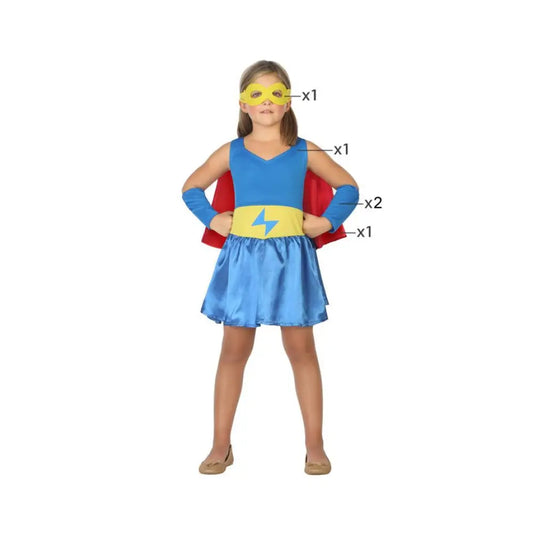 Costume Super Héro Fille - 5-6 ans