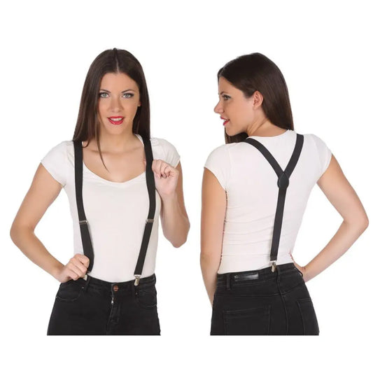 Paire de Bretelles Noir Fines