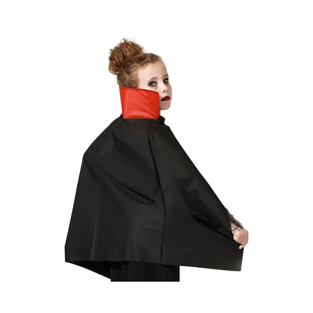 Cape avec Col - Noir et Rouge - Enfant 70 cm