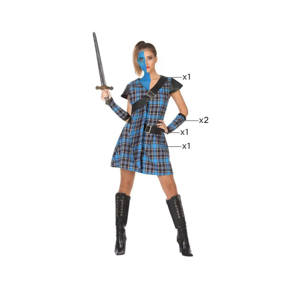 Costume Femme Ecossaise Bleu - M/L