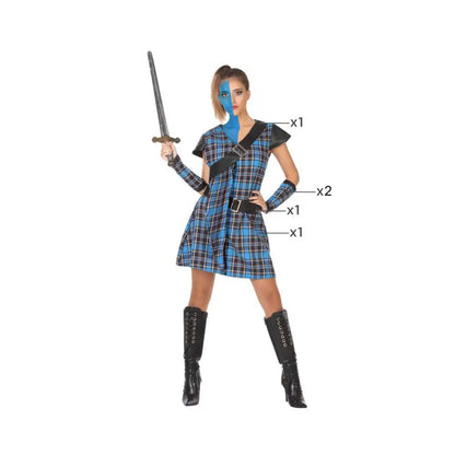 Costume Femme Ecossaise Bleu - M/L