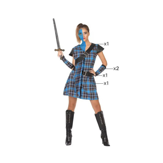 Costume Femme Ecossaise Bleu - XL