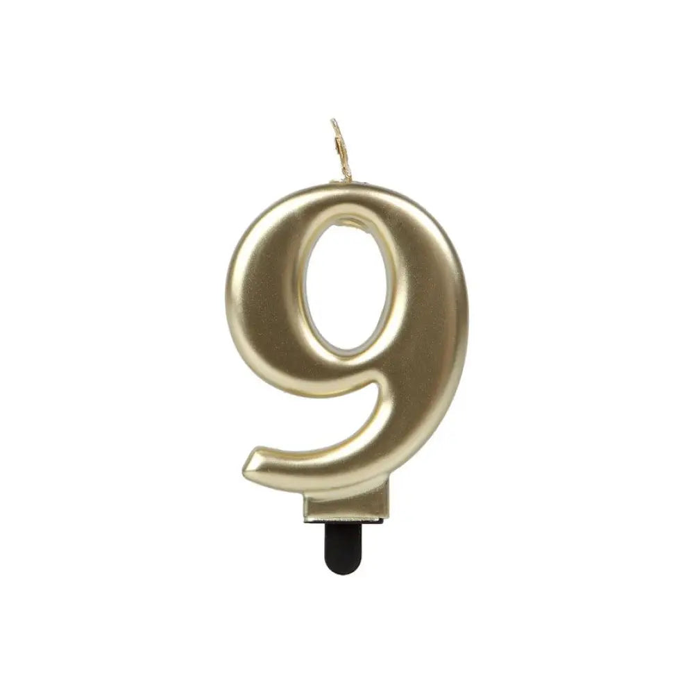 Bougie Chiffre "9" - Or