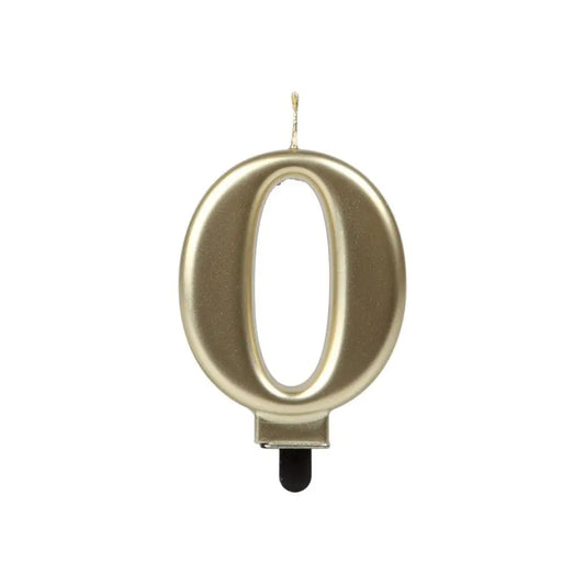 Bougie Chiffre "0" - Or