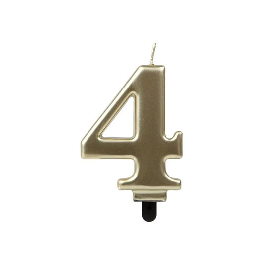 Bougie Chiffre "4" - Or
