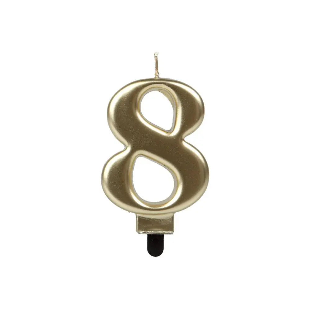 Bougie Chiffre "8" - Or