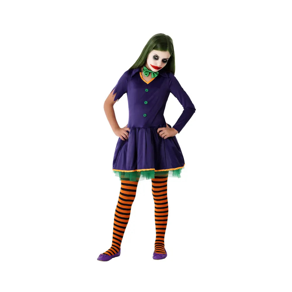 Costume Clown Halloween Fille - 10-12 ans	