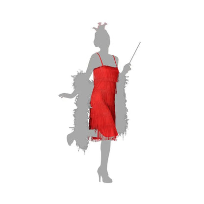 Costume Femme Charleston Rouge - XS/S