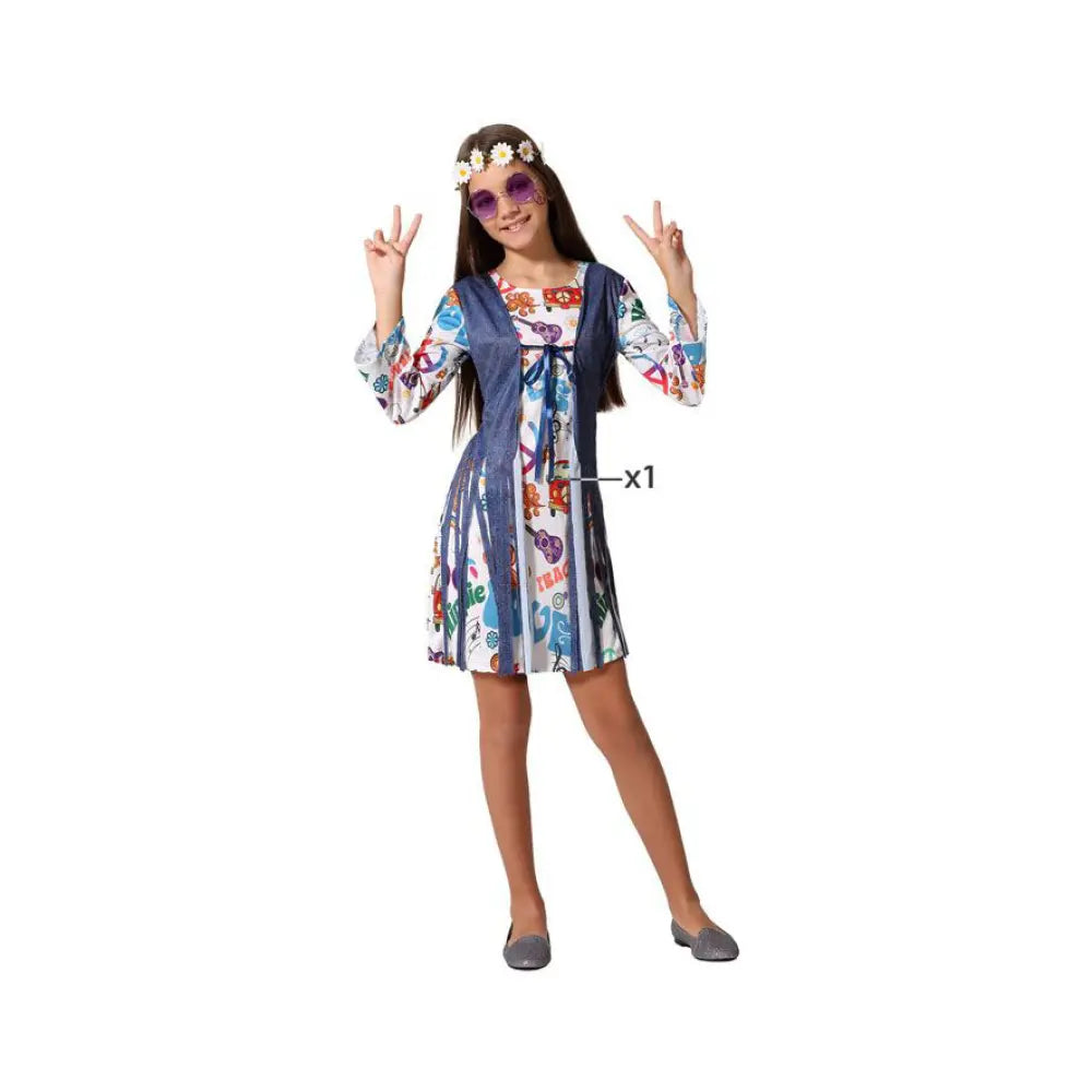 Costume Hippie Fille - 5-6 ans