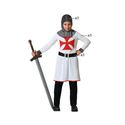 Costume Chevalier Blanc/Noir - 10-12 ans