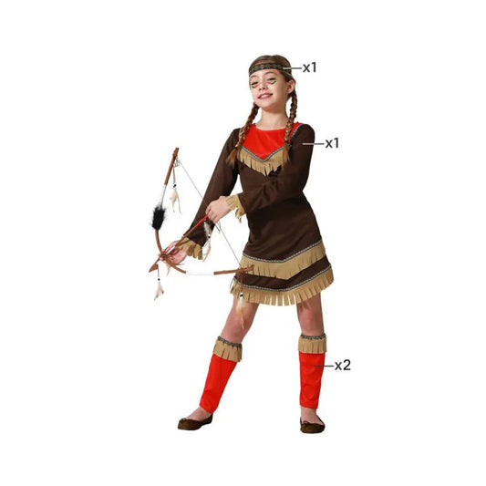 Costume Indienne Rouge - 5-6 ans