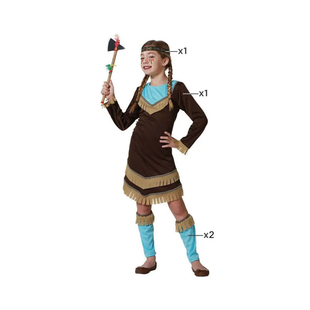 Costume Indienne Bleue - 3-4 ans