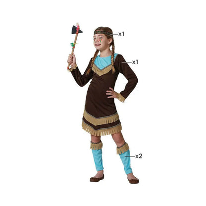 Costume Indienne Bleue - 5-6 ans