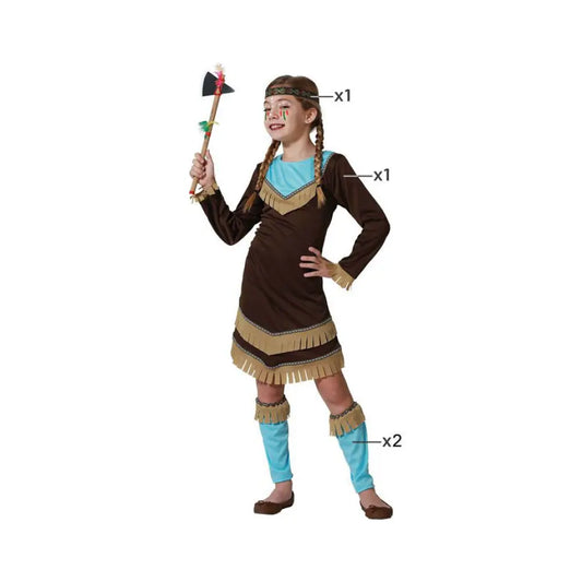 Costume Indienne Bleue - 7-9 ans