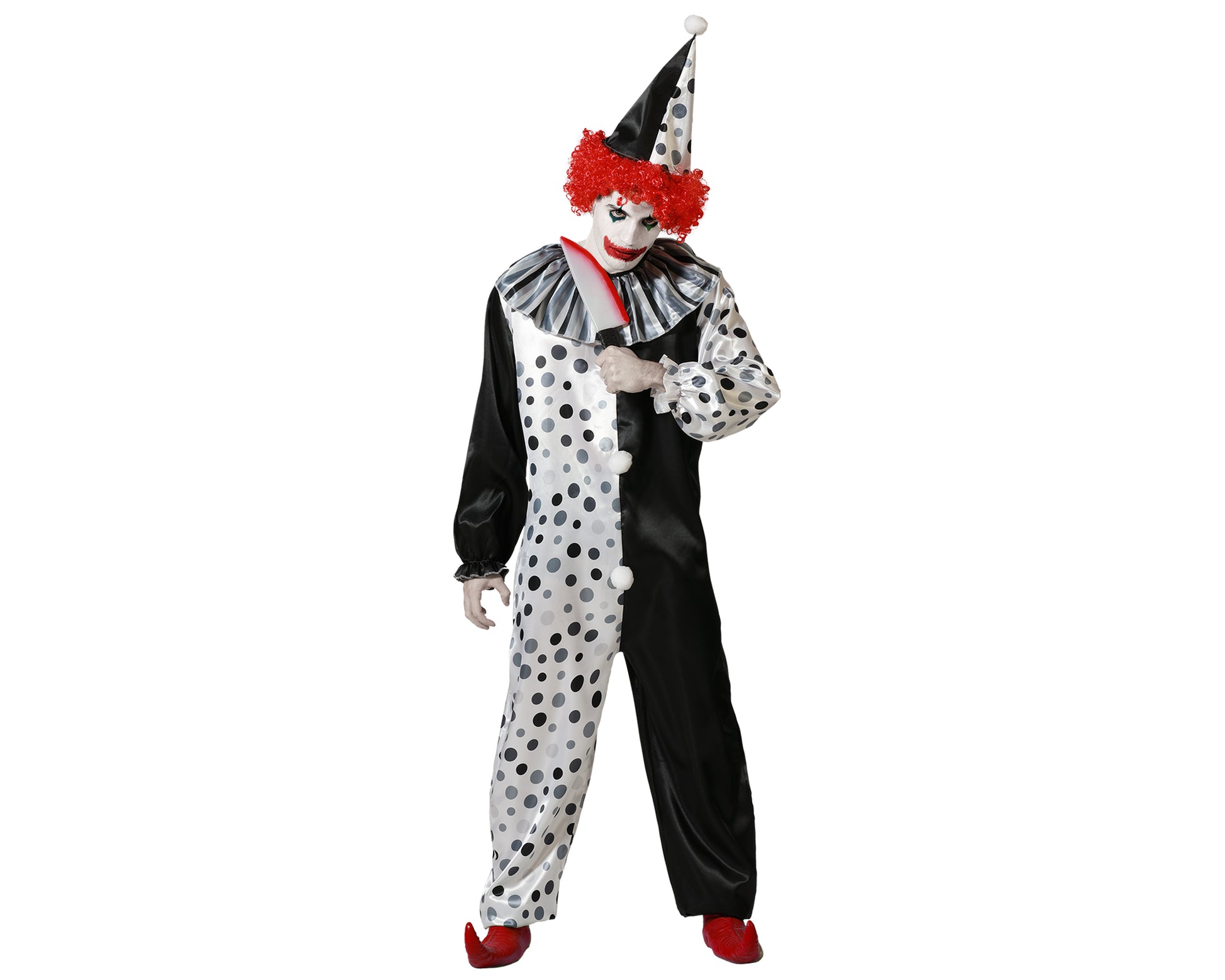 DÉGUISEMENT CLOWN HALLOWEEN GRIS XS-S