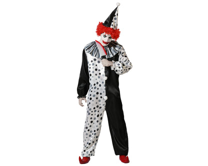 DÉGUISEMENT CLOWN HALLOWEEN GRIS XS-S